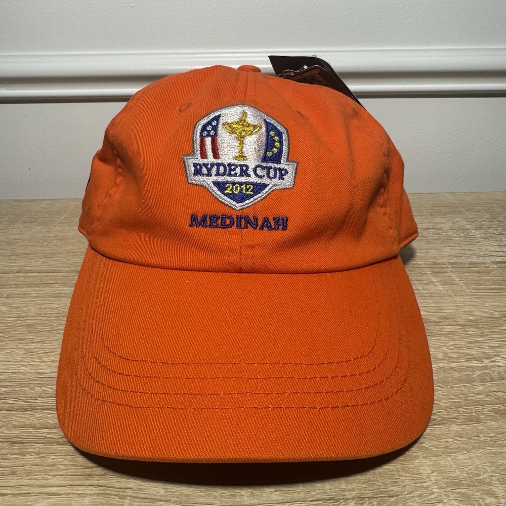 Ryder Cup Golf Cap Hat 2012 Medinah Adult Strapback Adjustable PGA Orange W/Tags